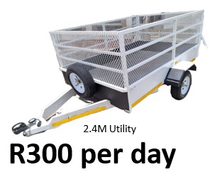Special offer on 2.5 Utility Trailer from R300 to R260